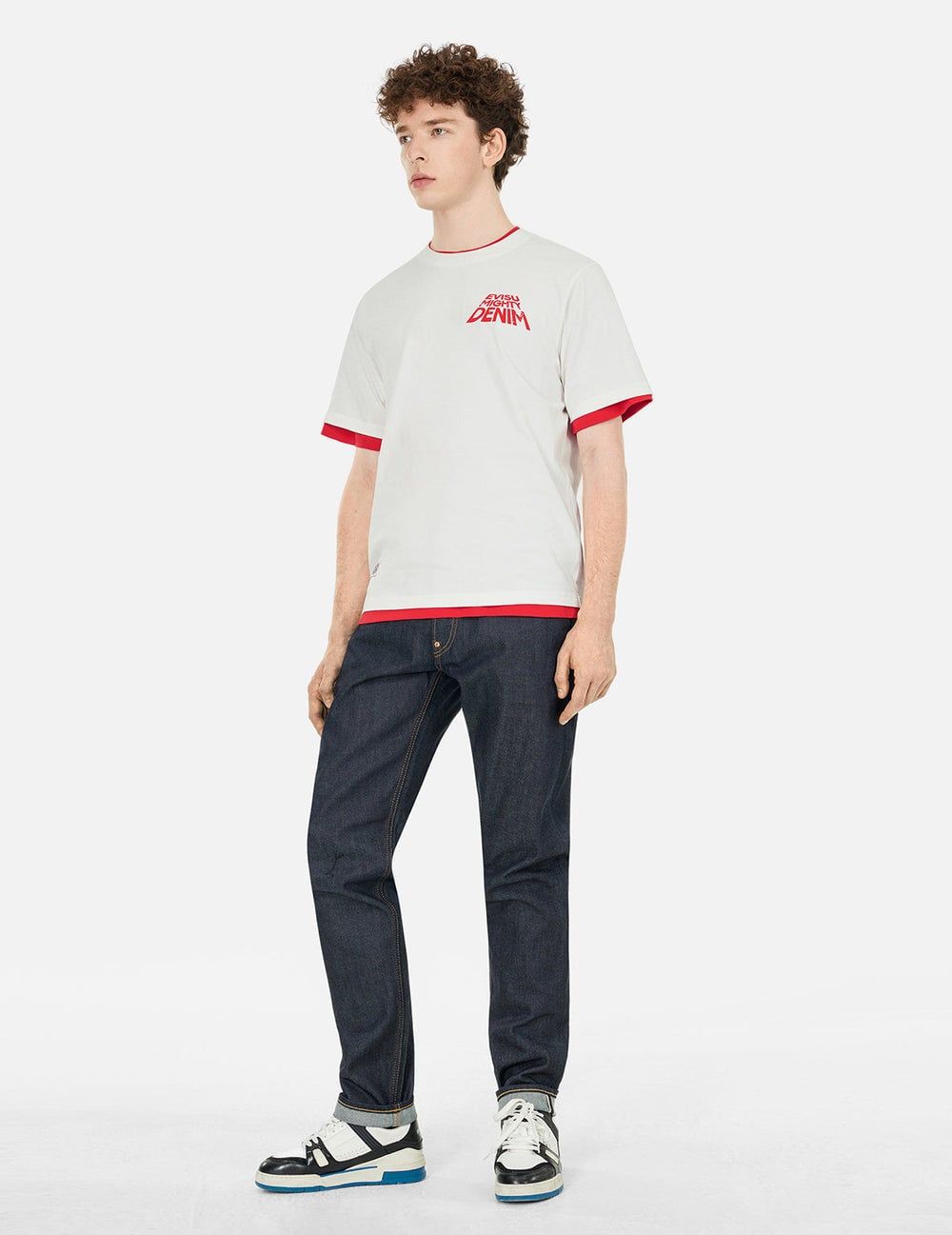  Áo Evisu Slogan Print T-shirt 'White' 