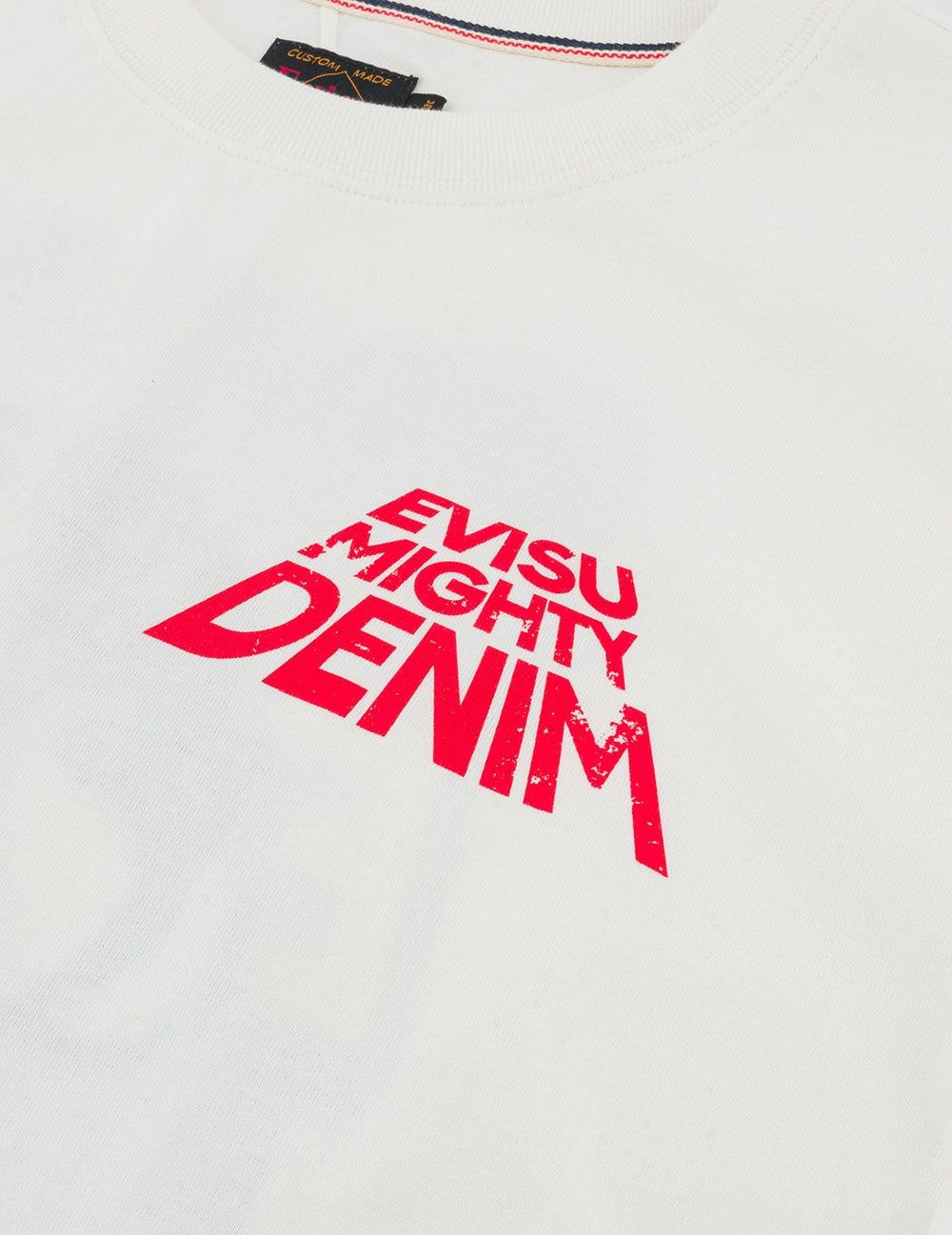  Áo Evisu Slogan Print T-shirt 'White' 
