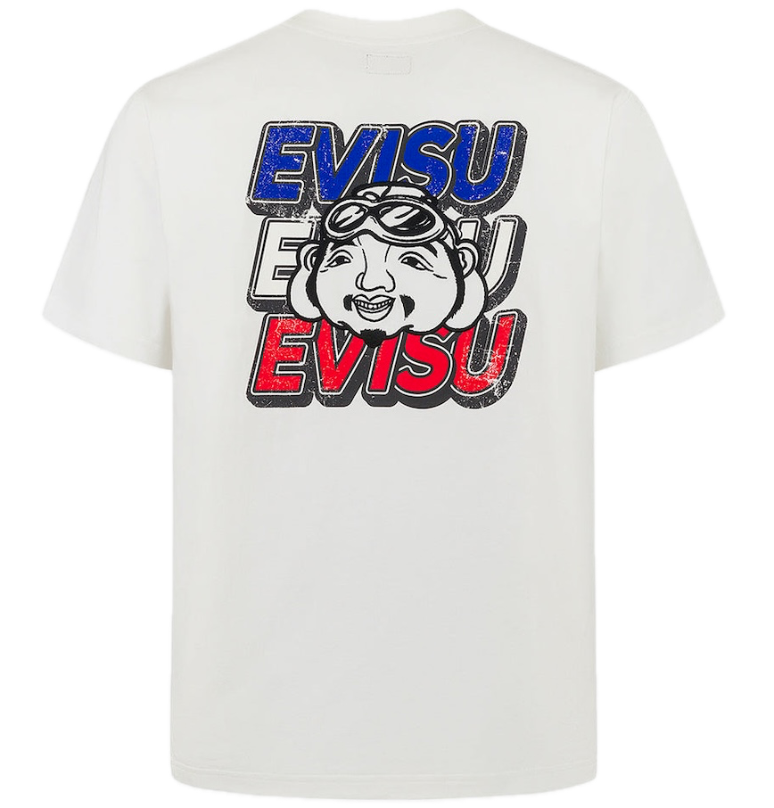  Áo Evisu Slogan Print T-shirt 'White' 