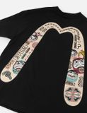  Áo Evisu Slogan Totem Daicock Print T-shirt 'Black' 