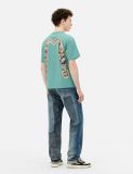  Áo Evisu Slogan Totem Daicock Print T-shirt 'Green' 