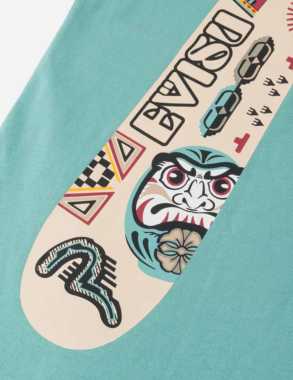  Áo Evisu Slogan Totem Daicock Print T-shirt 'Green' 