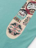  Áo Evisu Slogan Totem Daicock Print T-shirt 'Green' 