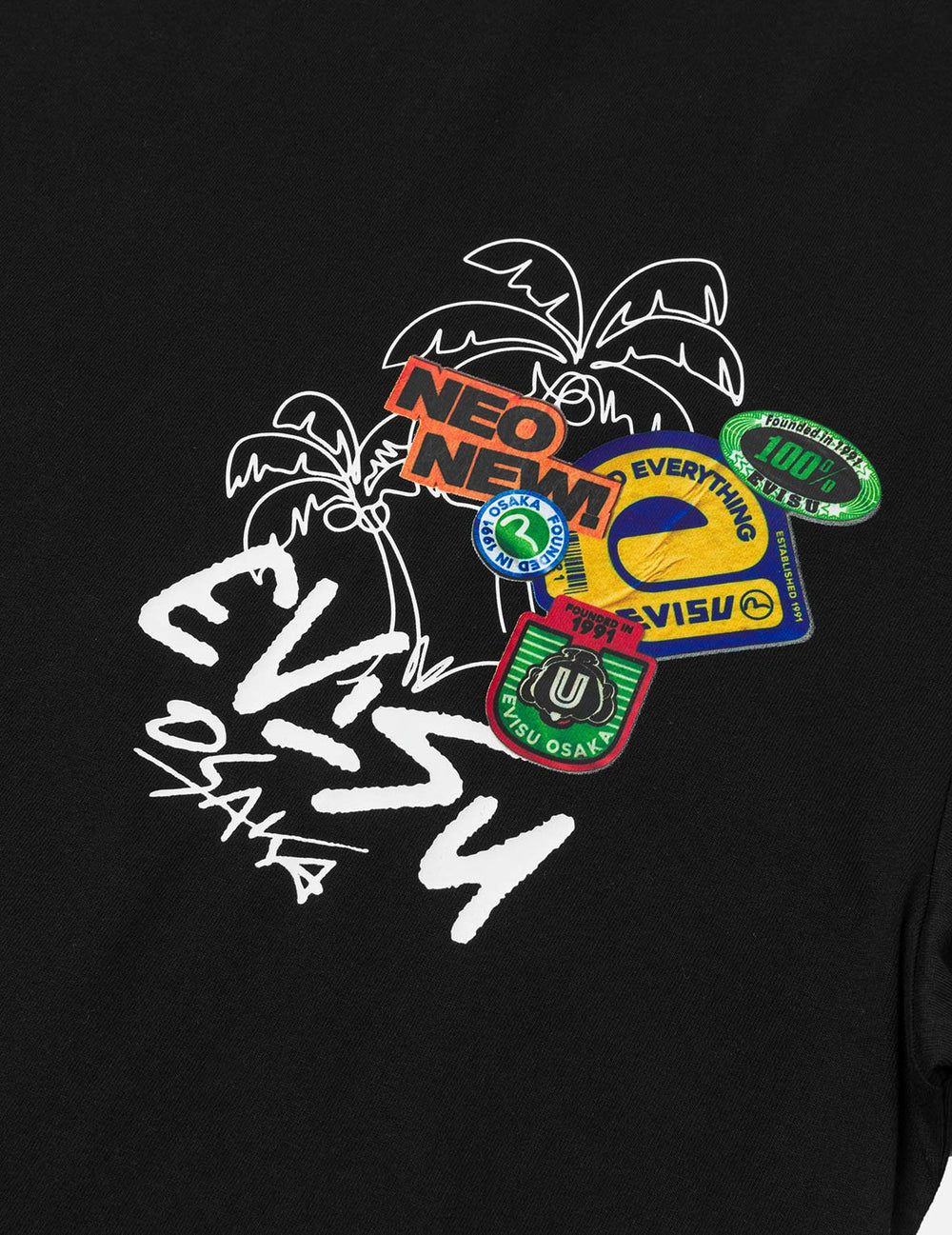  Áo Evisu Sticker Godhead T-shirt 'Black' 