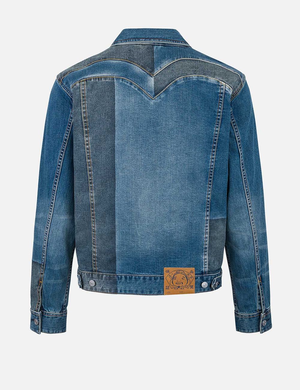  Áo Evisu Two-tone Daicock Jacket 'Indigo' 
