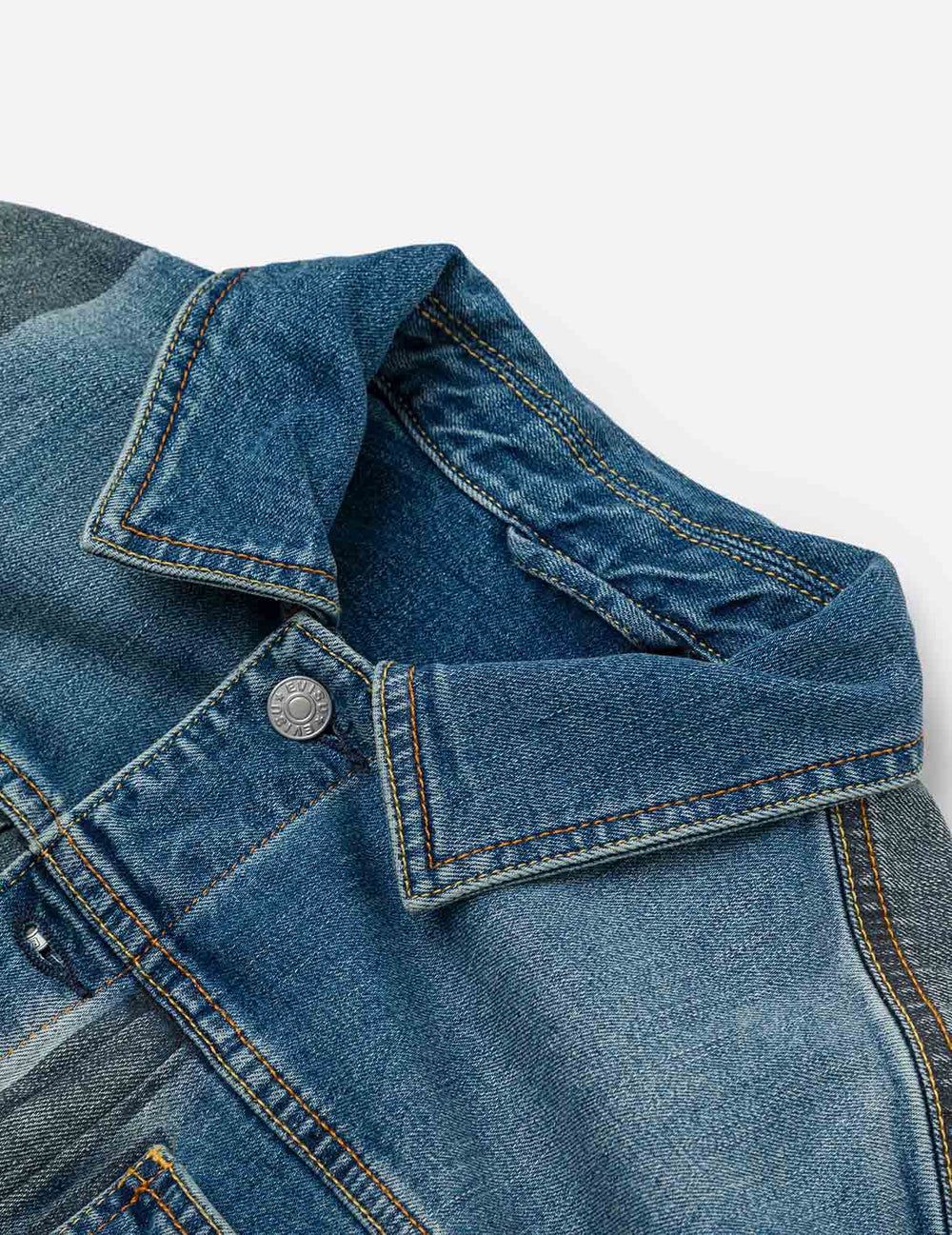  Áo Evisu Two-tone Daicock Jacket 'Indigo' 