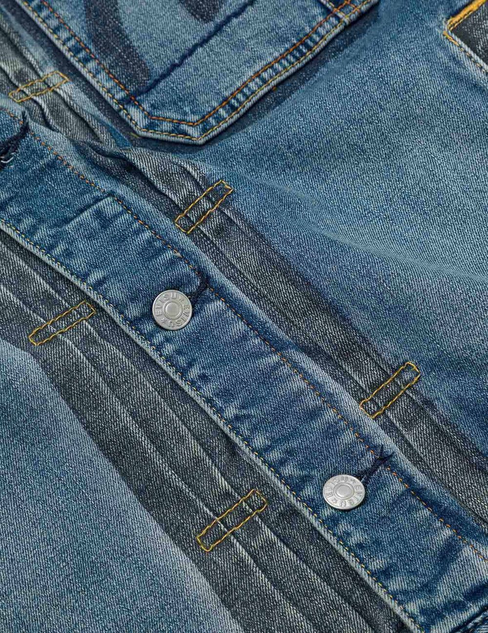  Áo Evisu Two-tone Daicock Jacket 'Indigo' 