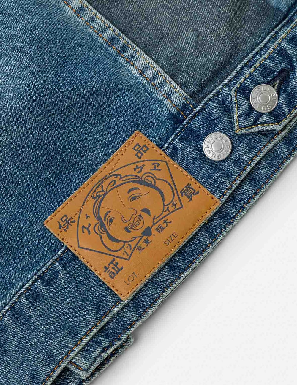  Áo Evisu Two-tone Daicock Jacket 'Indigo' 