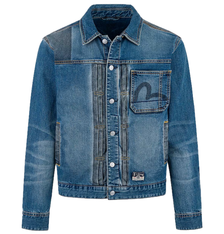  Áo Evisu Two-tone Daicock Jacket 'Indigo' 