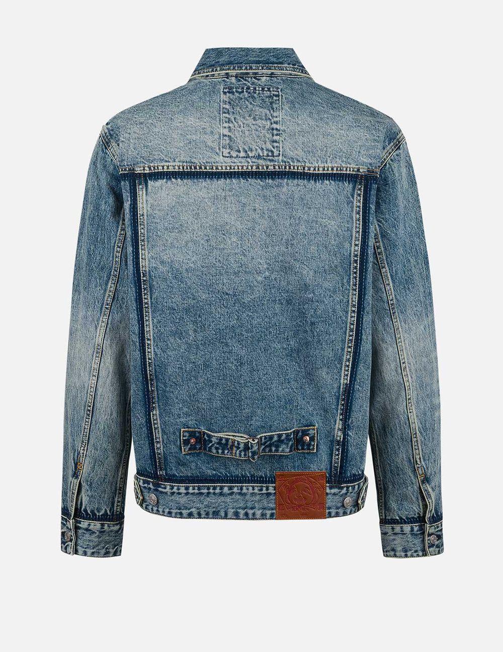  Áo Evisu Washed Seagull Appliqué Jacket 'Indigo' 