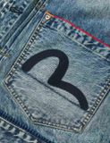  Áo Evisu Washed Seagull Appliqué Jacket 'Indigo' 