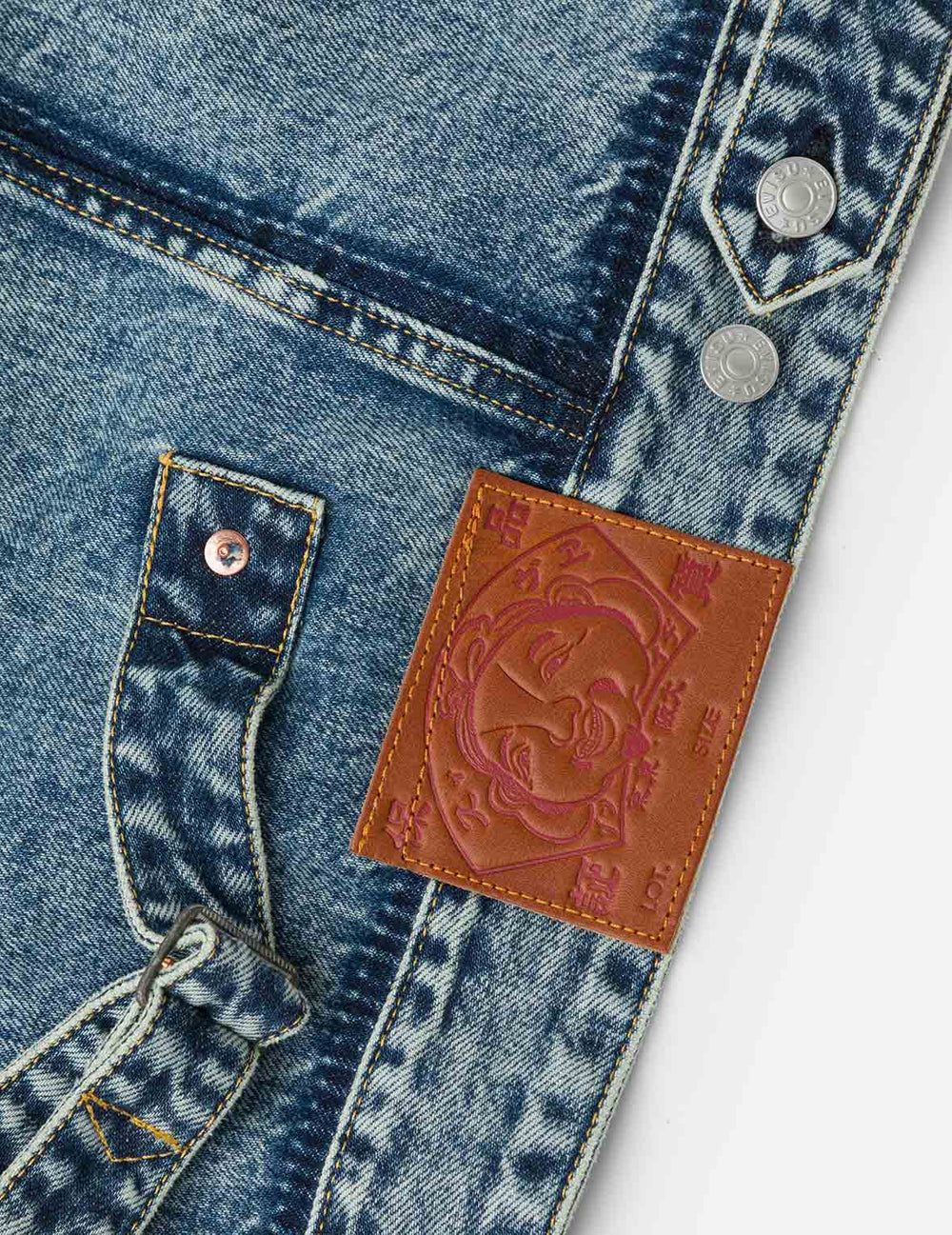  Áo Evisu Washed Seagull Appliqué Jacket 'Indigo' 