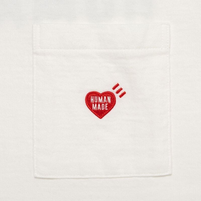  Áo Human Made Heart Pocket T-Shirt 'White' 