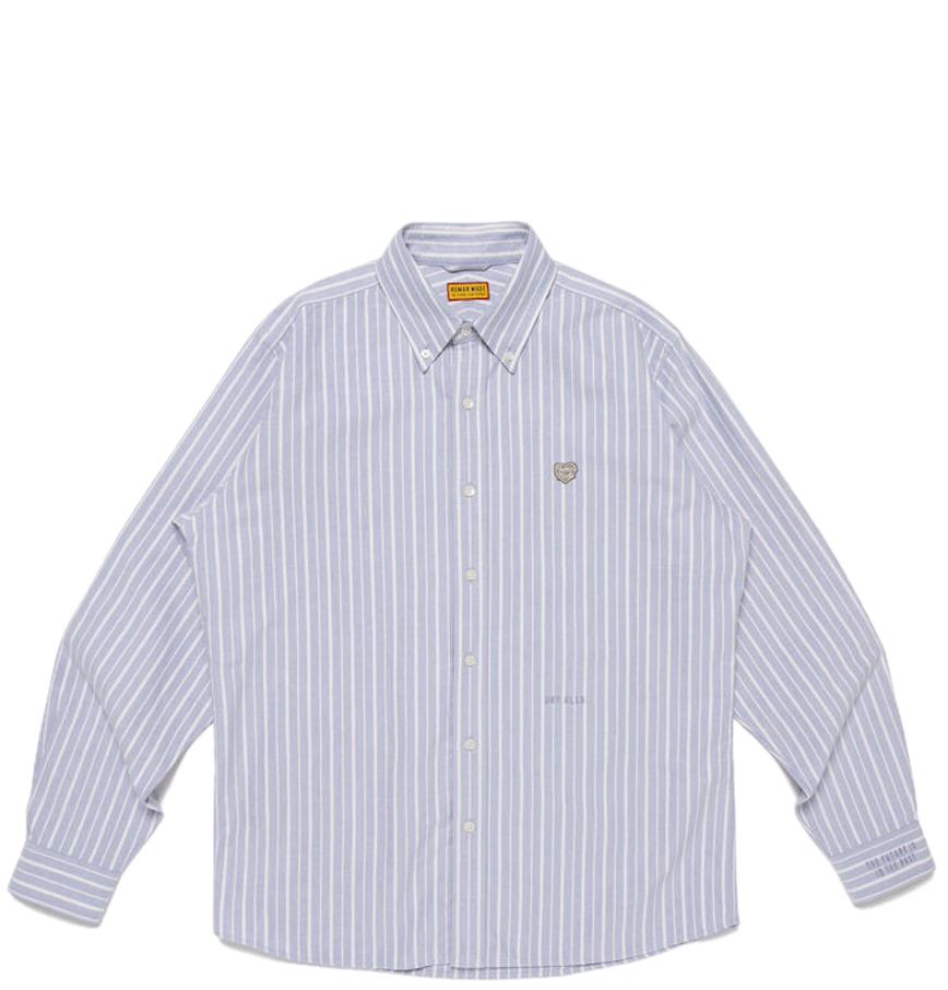  Áo Human Made Stripe Ox B.D Shirt 'Blue' 