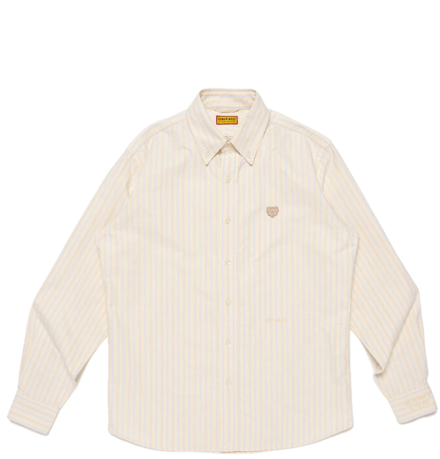  Áo Human Made Stripe Ox B.D Shirt 'Yellow' 