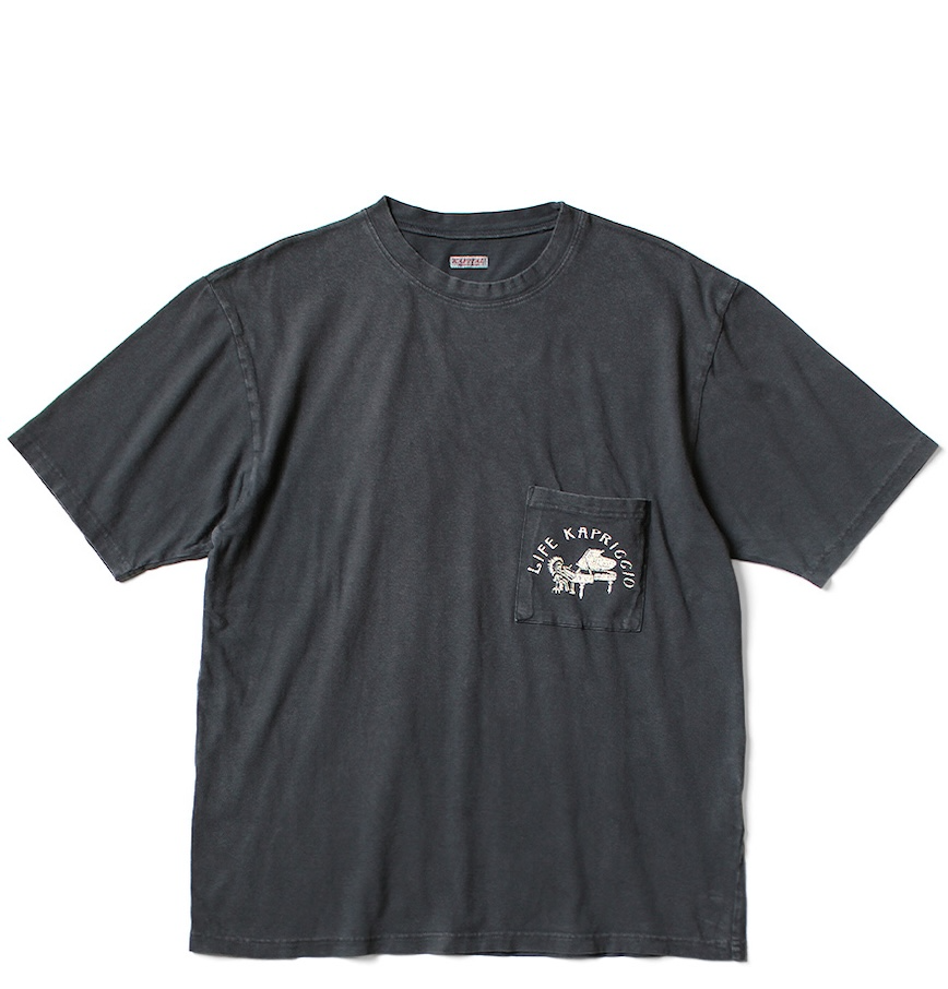  Áo Kapital 20/- Jersey Crew Neck T-shirt 'Black' 