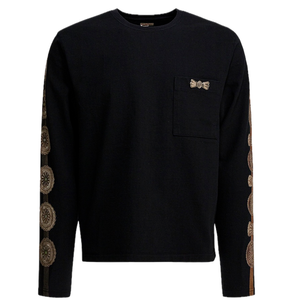  Áo Kapital Dense Jersey Crew Long Sleeve 'Black' 