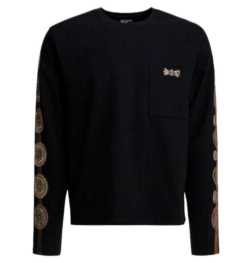  Áo Kapital Dense Jersey Crew Long Sleeve 'Black' 