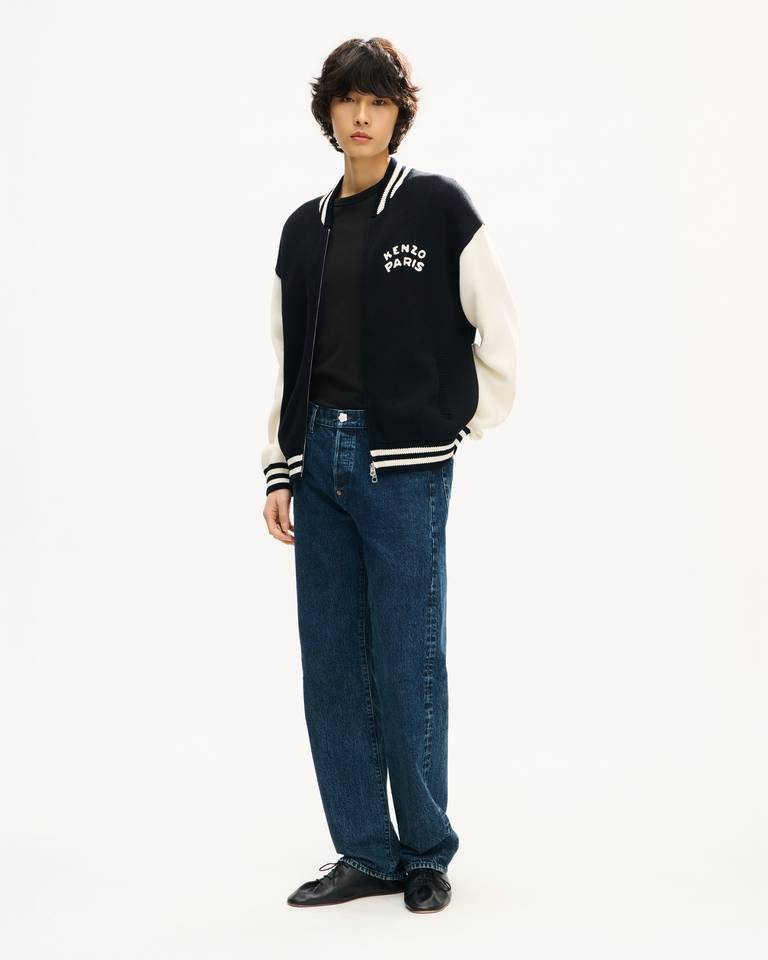  Áo Kenzo Paris Emblem Varsity Cardigan 'Black' 