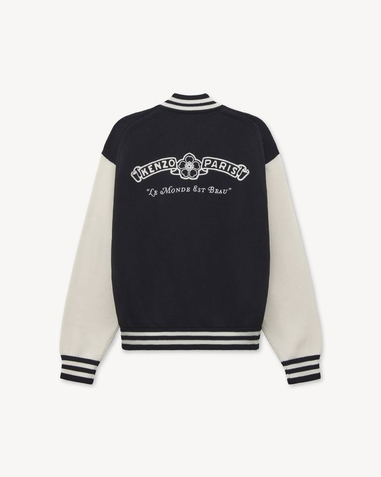  Áo Kenzo Paris Emblem Varsity Cardigan 'Black' 