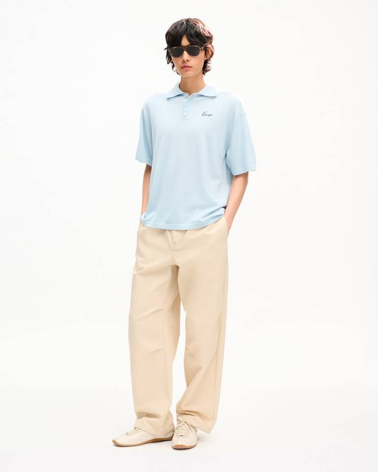  Áo Kenzo Signature Embroidered Polo 'Blue' 