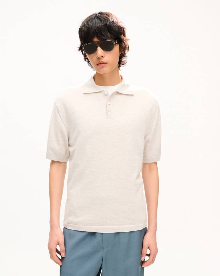  Áo Kenzo Signature Embroidered Polo 'Pale Grey' 