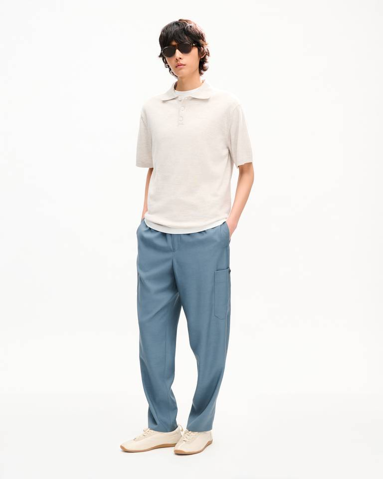 Áo Kenzo Signature Embroidered Polo 'Pale Grey' 
