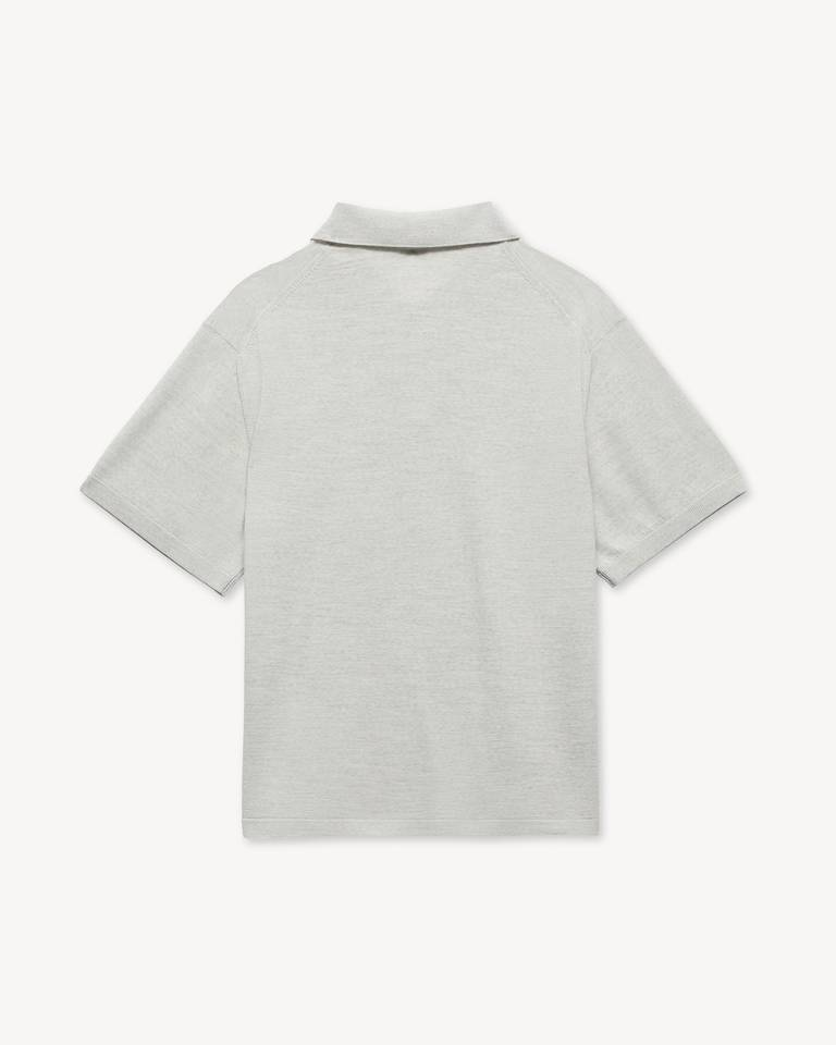  Áo Kenzo Signature Embroidered Polo 'Pale Grey' 