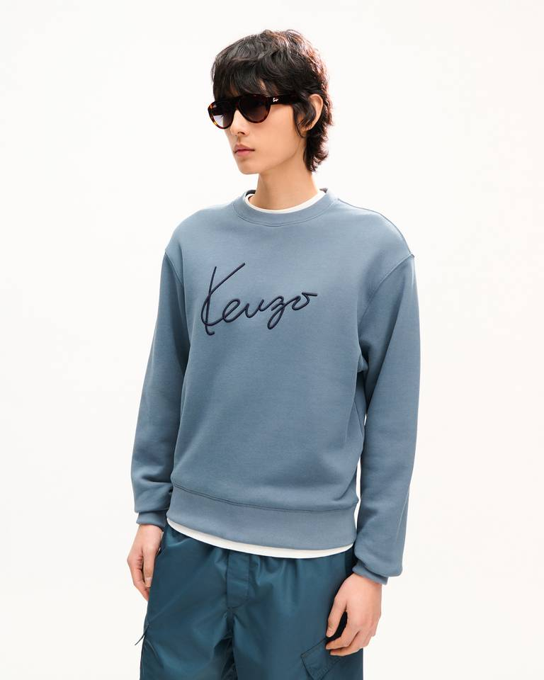  Áo Kenzo Signature Embroidered Sweatshirt 'Anthracite' 
