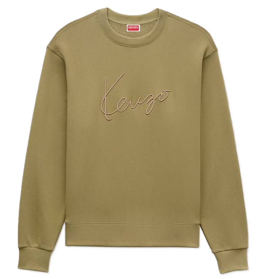  Áo Kenzo Signature Embroidered Sweatshirt 'Khaki' 