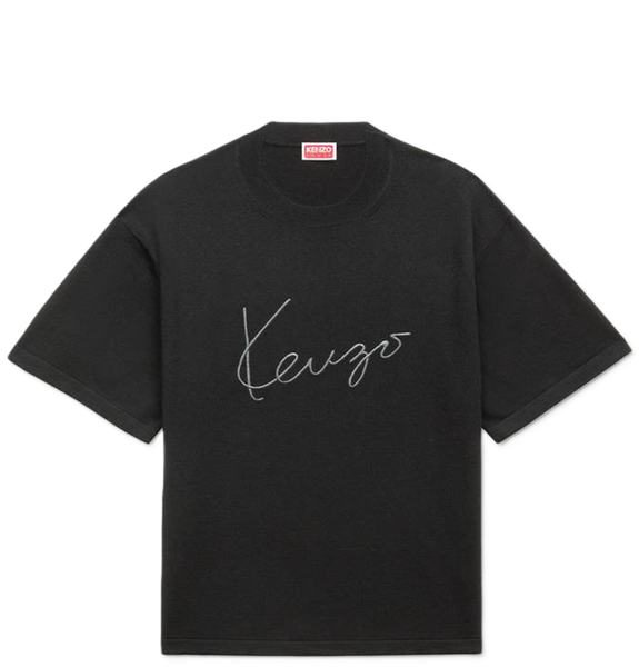 Áo Kenzo Signature Embroidered T-shirt 'Black' 