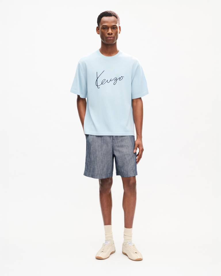  Áo Kenzo Signature' Embroidered T-shirt 'Blue' 