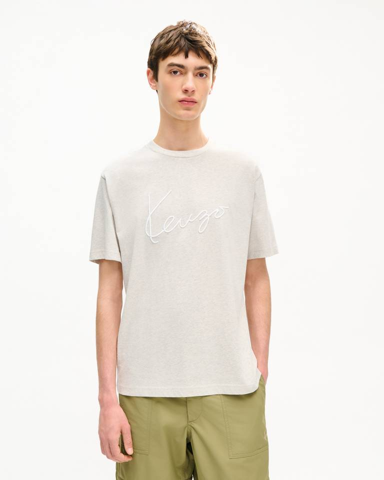  Áo Kenzo Signature Embroidered T-shirt 'Pale Grey' 