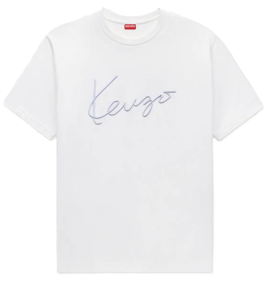  Áo Kenzo Signature Embroidered T-shirt 'White' 