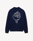  Áo Kenzo Tulip Embroidered Cardigan 'Blue' 
