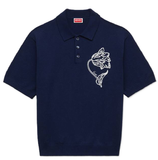  Áo Kenzo Tulip Embroidered Polo 'Blue Black' 
