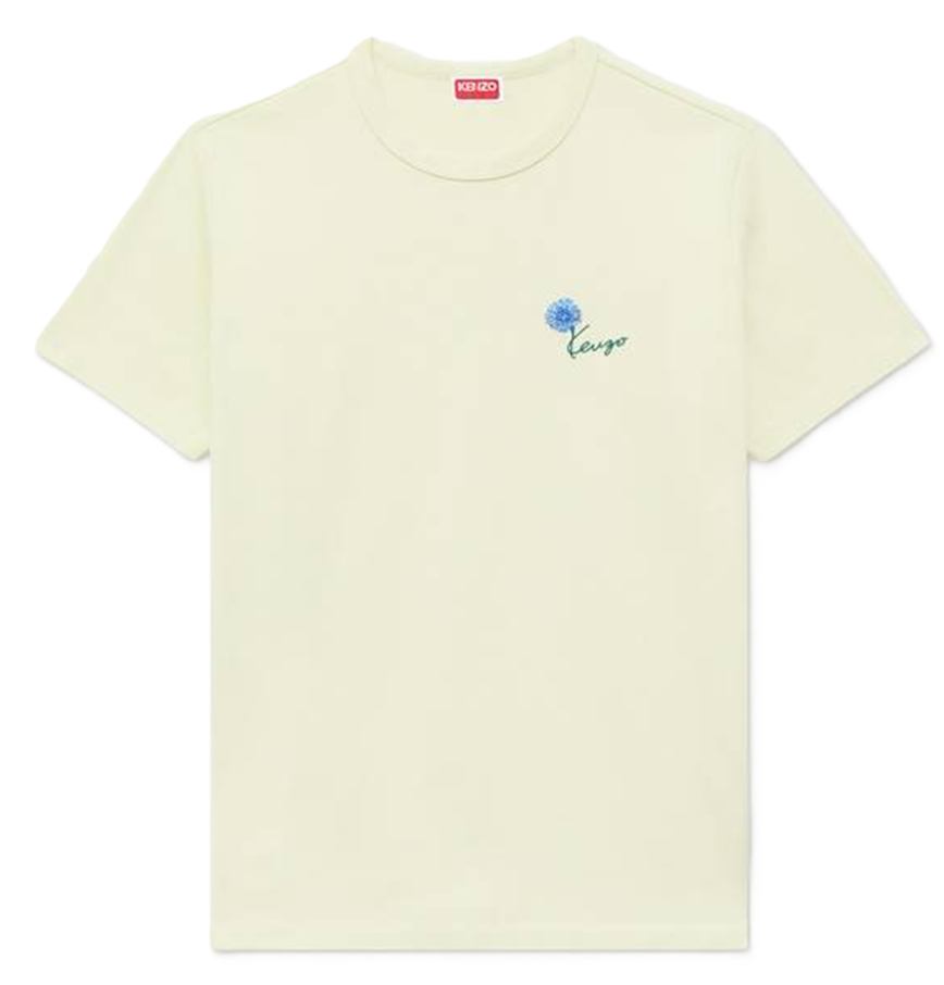  Áo Kenzo Tulip Embroidered Slim T-shirt 'Absinthe' 