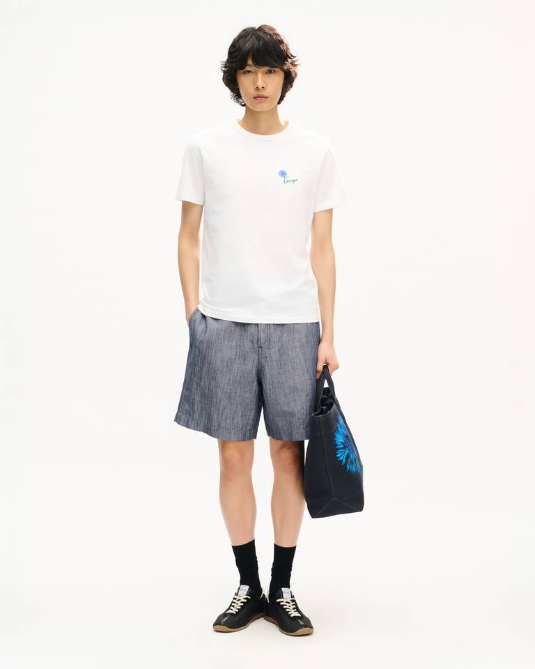  Áo Kenzo Tulip Embroidered Slim T-shirt 'White' 