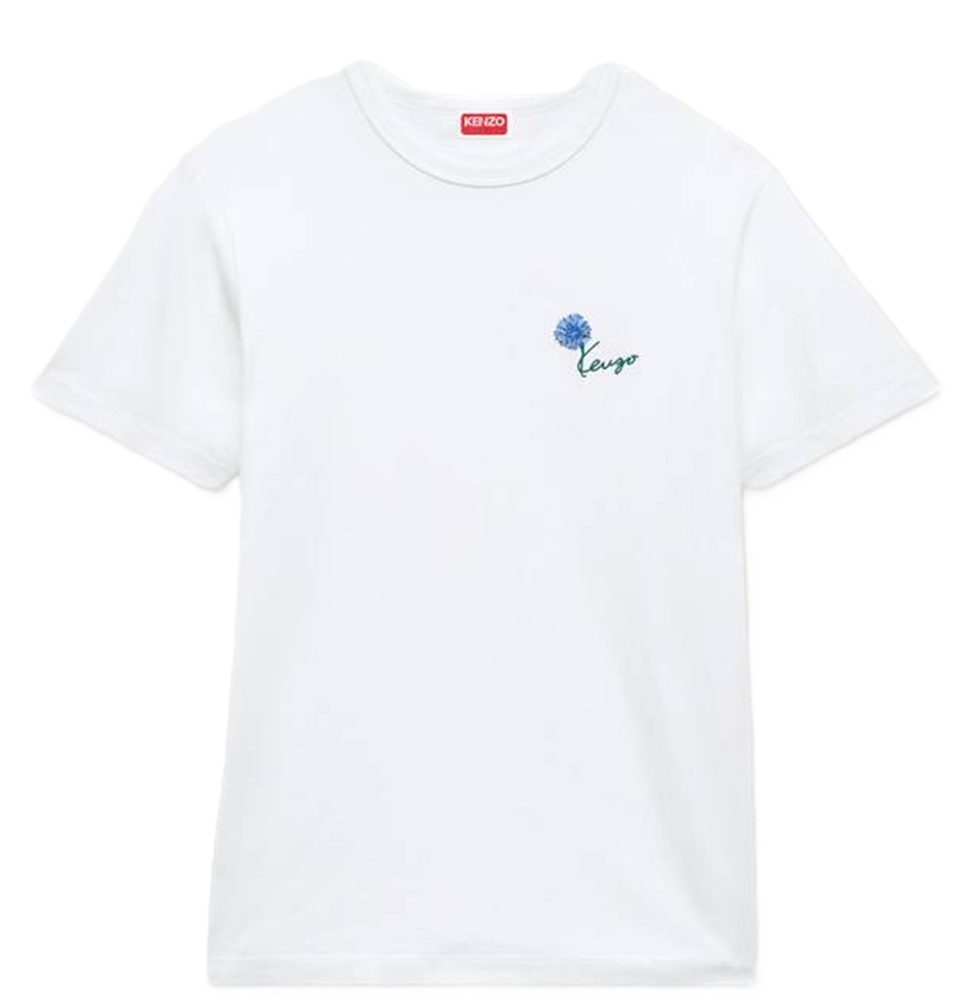 Áo Kenzo Tulip Embroidered Slim T-shirt 'White' 