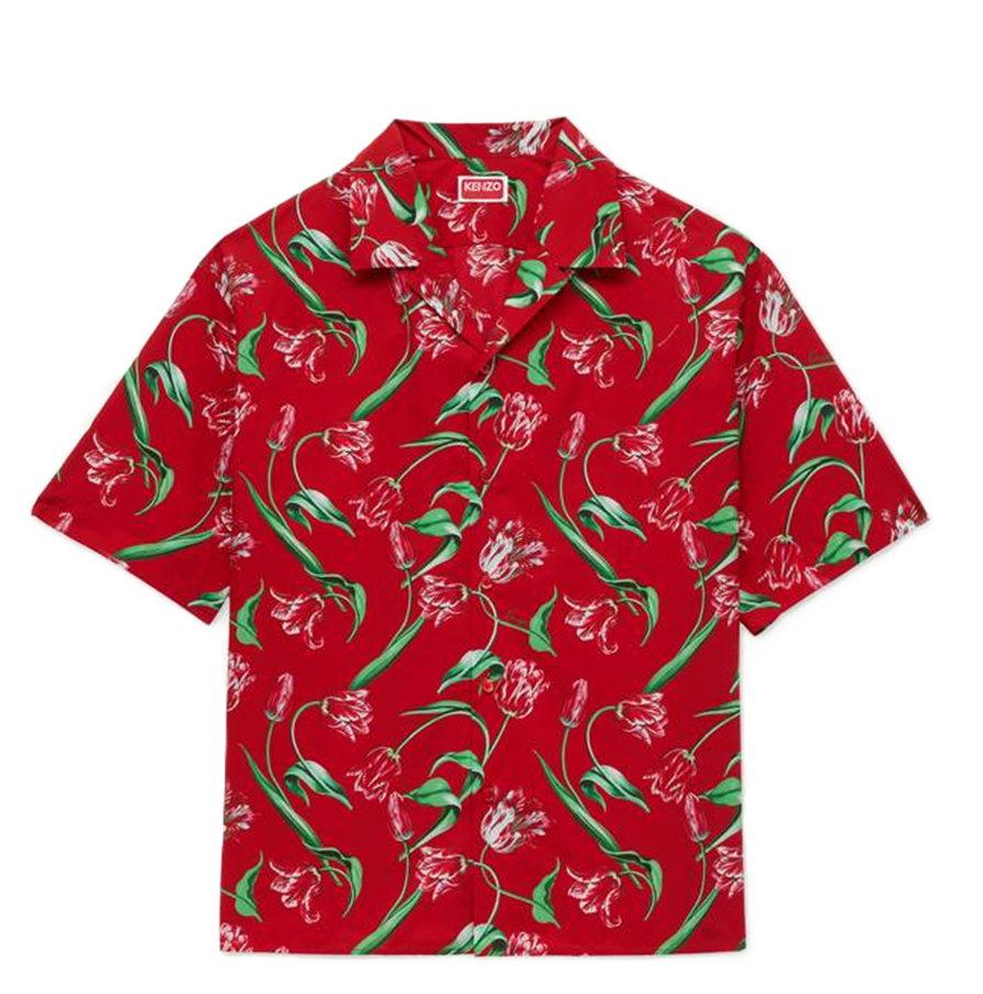  Áo Kenzo Tulip Hawaiian Shirt 'Cherry' 