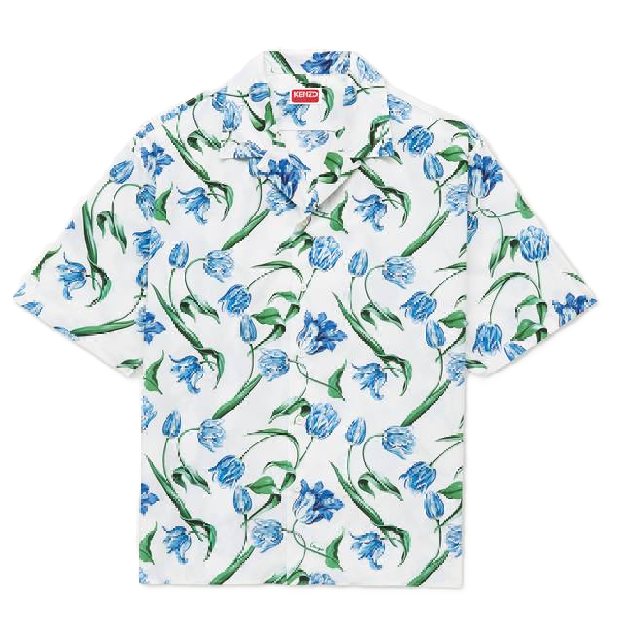  Áo Kenzo Tulip Hawaiian Shirt 'White' 
