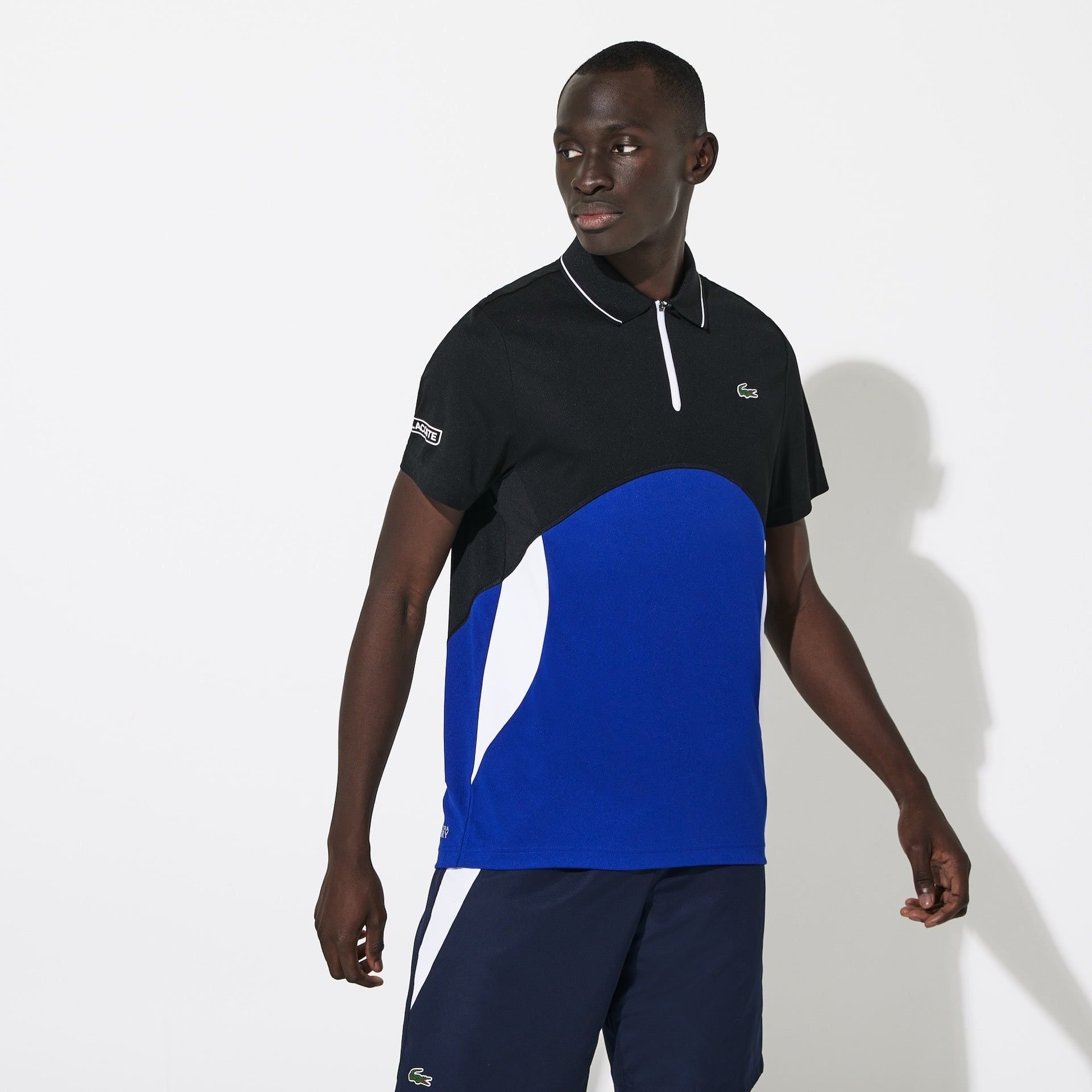  Áo Lacoste Polo Sport Ultra Dry Pique 'Black Blue' 