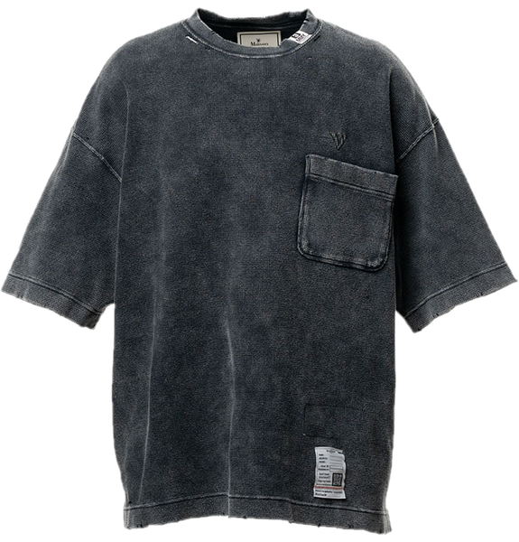  Áo Maison Mihara Yasuhiro Bleached Thermal T-shirt 'Black' 