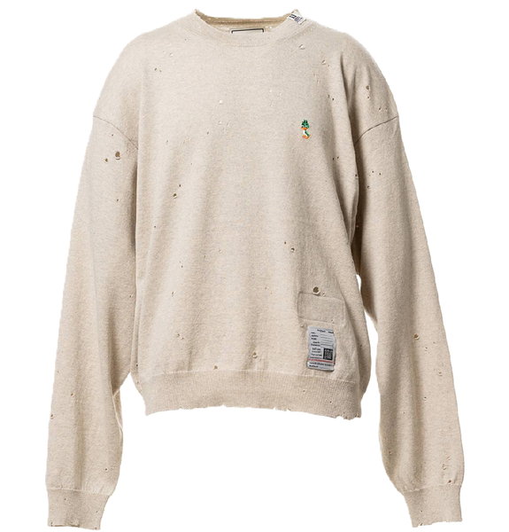  Áo Maison Mihara Yasuhiro Distressed Knit Sweater 'White' 