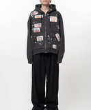  Áo Maison Mihara Yasuhiro Embellished Sticker 'Black' 