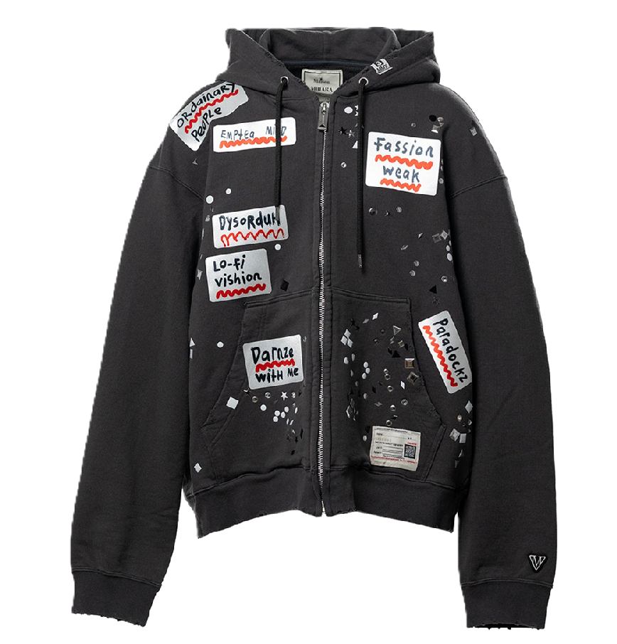  Áo Maison Mihara Yasuhiro Embellished Sticker 'Black' 