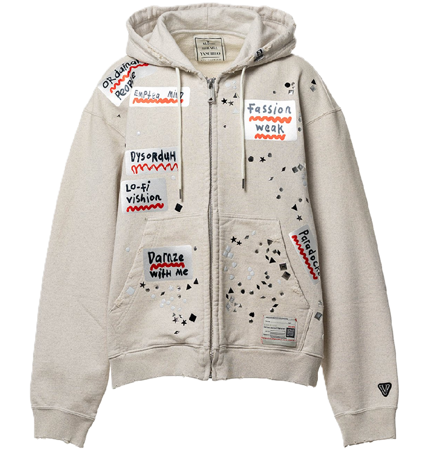  Áo Maison Mihara Yasuhiro Embellished Sticker 'White' 