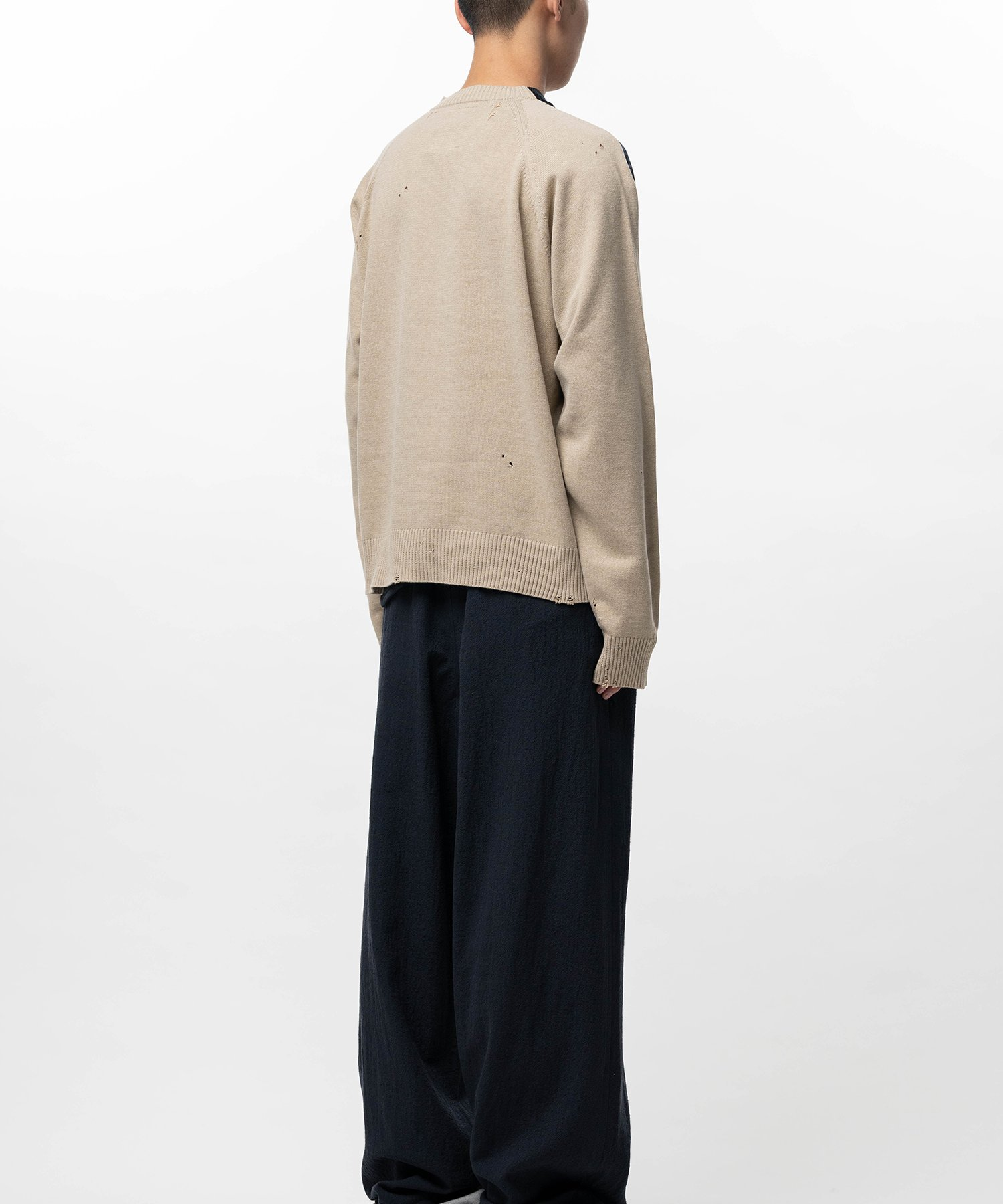  Áo Maison Mihara Yasuhiro Front Back Combined Knit 'Black' 