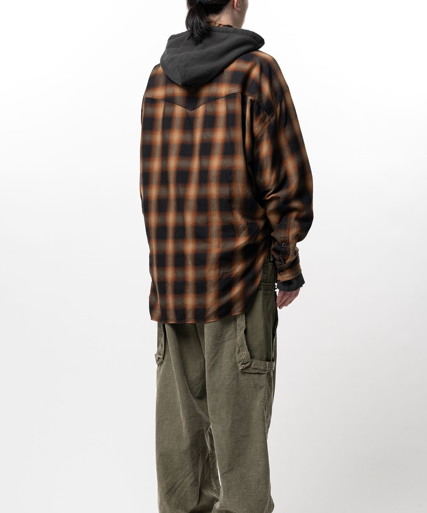  Áo Maison Mihara Yasuhiro Hoodie Shirt 'Brown' 