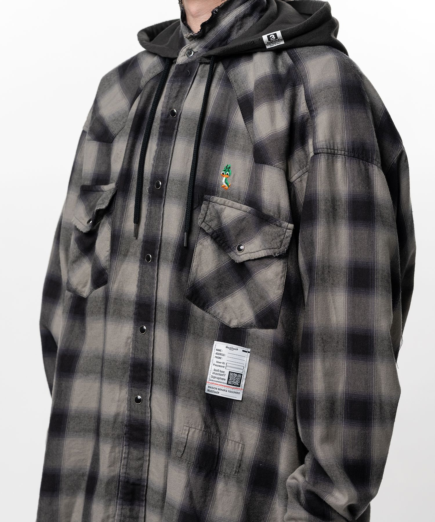  Áo Maison Mihara Yasuhiro Hoodie Shirt 'Grey' 